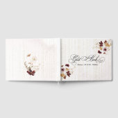 Wildflower Waterverf Bloemenkalligrafie Bruiloft Gastenboek (Volledig)