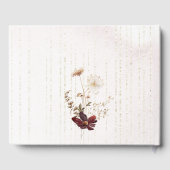 Wildflower Waterverf Bloemenkalligrafie Bruiloft Gastenboek (Achterkant)