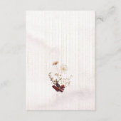 Wildflower Waterverf Bloemenkalligrafie Bruiloft Informatiekaartje (Achterkant)