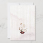 Wildflower Waterverf Bloemenkalligrafie Bruiloft Kaart (Achterkant)