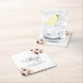 Wildflower Waterverf Bloemenkalligrafie Bruiloft Kartonnen Onderzetters (Insitu)
