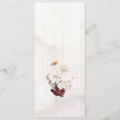 Wildflower Waterverf Bloemenkalligrafie Bruiloft Menu (Achterkant)