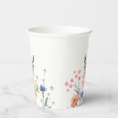 Wildflower waterverf bloemenkopje baby shower papi papieren bekers (Rechts)