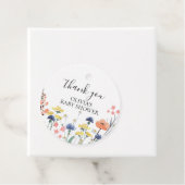 Wildflower waterverf bloemig baby shower dank u bedankjes labels (In situ)