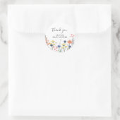 Wildflower waterverf bloemig baby shower dank u ronde sticker (Tas)