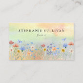 Wildflower Waterverf bloemist Visitekaartje (Voorkant)