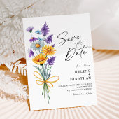 Wildflower Waterverf Boho Garden Elegante bruiloft Save The Date