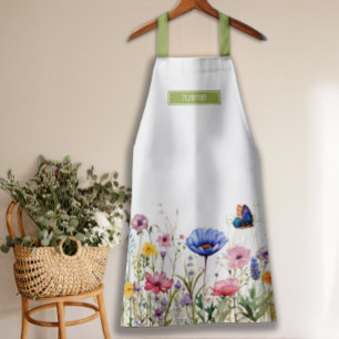 Wildflower Waterverf Border Series II Hebreeuwse n Schort