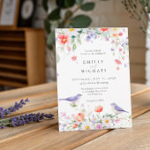 Wildflower Waterverf botanische lente bruiloft Kaart