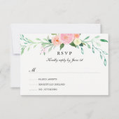 Wildflower Waterverf Bruiloft RSVP (Voorkant)