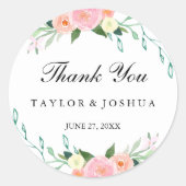 Wildflower Waterverf bruiloft Sticker (Voorkant)