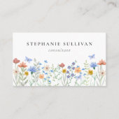 Wildflower Waterverf Consultant Visitekaartje (Voorkant)