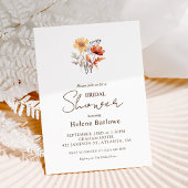 Wildflower Waterverf Elegant Herfst Vrijgezellenfe Kaart