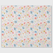 Wildflower Waterverf Floral Boho Elegant Botanics Cadeaupapier (Vlak)