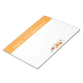  wildflower waterverf geel docent notitieblok (Schuin)