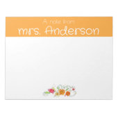  wildflower waterverf geel docent notitieblok (Voorkant)