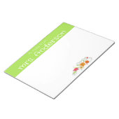  wildflower waterverf groene leraar notitieblok (Schuin)