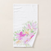 Wildflower Waterverf in roze, geel, groen Bad Handdoek (Handdoek)