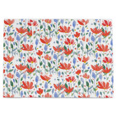 Wildflower Waterverf in zoet rood en blauw Groot Cadeauzakje (Voorkant)