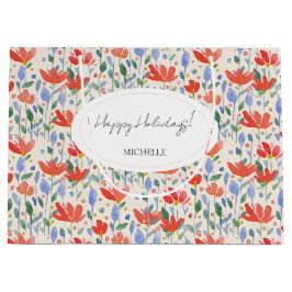 Wildflower Waterverf in zoet rood en blauw Groot Cadeauzakje