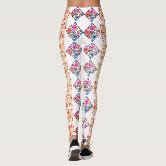 Wildflower waterverf leggings (Achterkant)