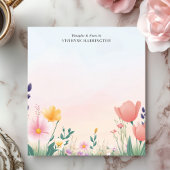  Wildflower Waterverf Meadow gepersonaliseerd Notitieblok