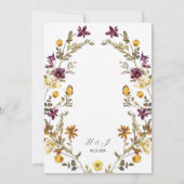 Wildflower Waterverf Modern Elegant Bruiloft Save The Date (Achterkant)