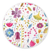 Wildflower Waterverf Modern Keramische Knop (Voorkant)