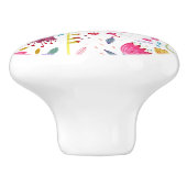 Wildflower Waterverf Modern Keramische Knop (Zijkant)