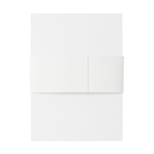 Wildflower Waterverf Monogram Bruiloft Belly Band Uitnodigingen Wikkel (Achterkant Voorbeeld)