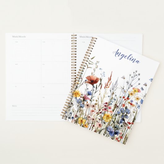 Wildflower Waterverf Ongedateerde Planner (Display)