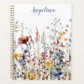 Wildflower Waterverf Ongedateerde Planner (Voorkant)