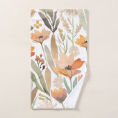Wildflower Waterverf Pastel Boho Spring Decor Bad Handdoek (Handdoek)