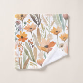 Wildflower Waterverf Pastel Boho Spring Decor Bad Handdoek (Wasdoekje)