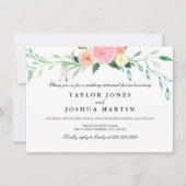 Wildflower Waterverf repetitie diner uitnodigen Kaart (Voorkant)