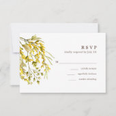Wildflower Waterverf  Romantisch Bruiloft RSVP (Voorkant)