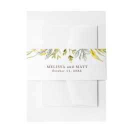  Wildflower Waterverf Romantische bruiloft Uitnodigingen Wikkel