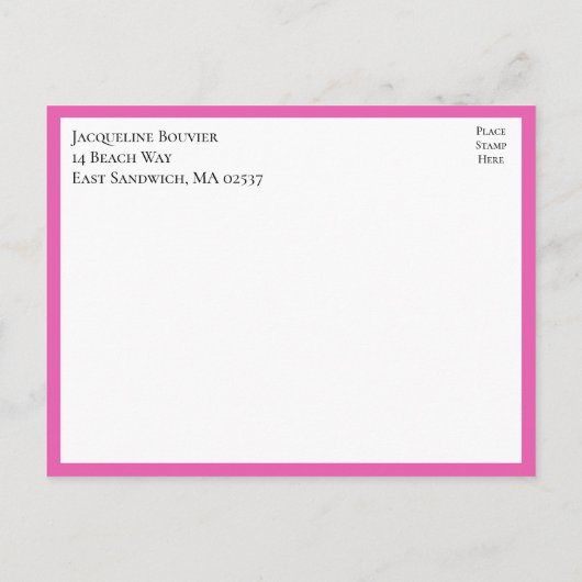 Wildflower Waterverf Roze Bloemen Vrijgezellenfees Uitnodiging Briefkaart (Achterkant)