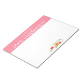  wildflower waterverf roze docent notitieblok (Schuin)