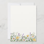 Wildflower Waterverf Sip and See Baby shower Kaart (Achterkant)