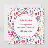 Wildflower Waterverf Sla de datum op Kaart (Voorkant)