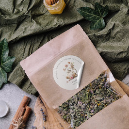 Wildflower Waterverf Tea Vrijgezellenfeest Dank u Ronde Sticker