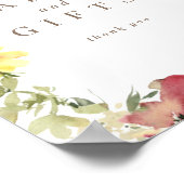 Wildflower Waterverf Trouwkaarten Cadeaubordje Poster (Hoek)