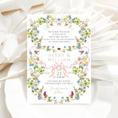 Wildflower Waterverf Tuin Elegant Wedding Kaart