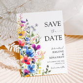 Wildflower Waterverf Tuin Elegant Wedding Save The Date