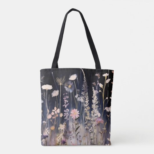 Wildflower Waterverf Wispers Schouderblad Tas (Achterkant)