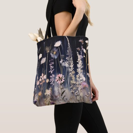Wildflower Waterverf Wispers Schouderblad Tas (Dichtbij)