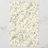 Wildflower Waterverf Zomer Herfst Menu (Achterkant)