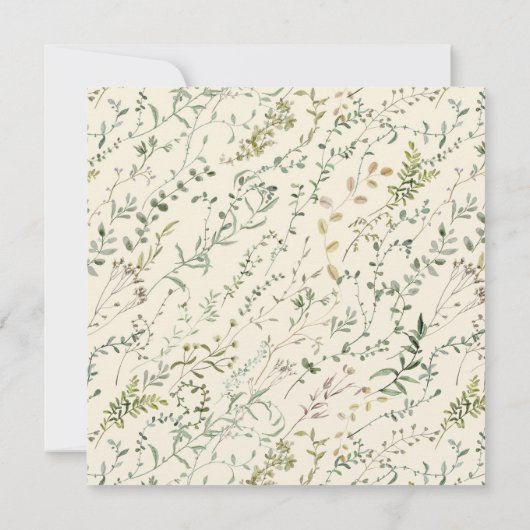 Wildflower Waterverf Zomer Herfst Vrijgezellenfees Kaart (Achterkant)