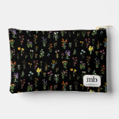 Wildflower Waterverf Zwart Botanisch Bloemen Etui (Achterkant)